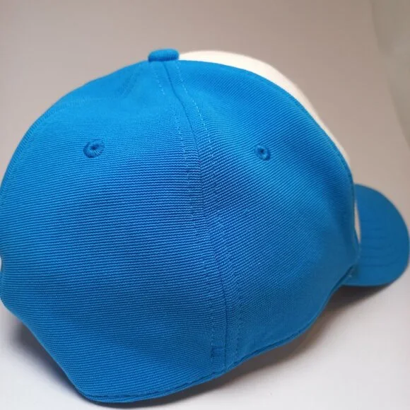 Oakley Frogskins hat men flex fit L XL L/XL Embroidered Cap Frog Blue White Rare - Picture 4 of 10